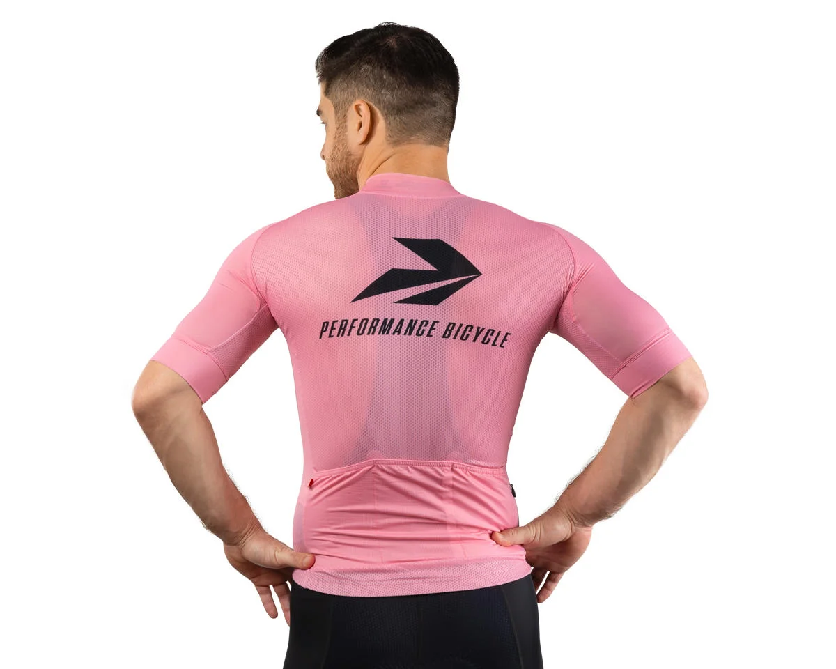 Performance Men's Nova Pro Cycling Jersey (Pink) (Slim) (L)